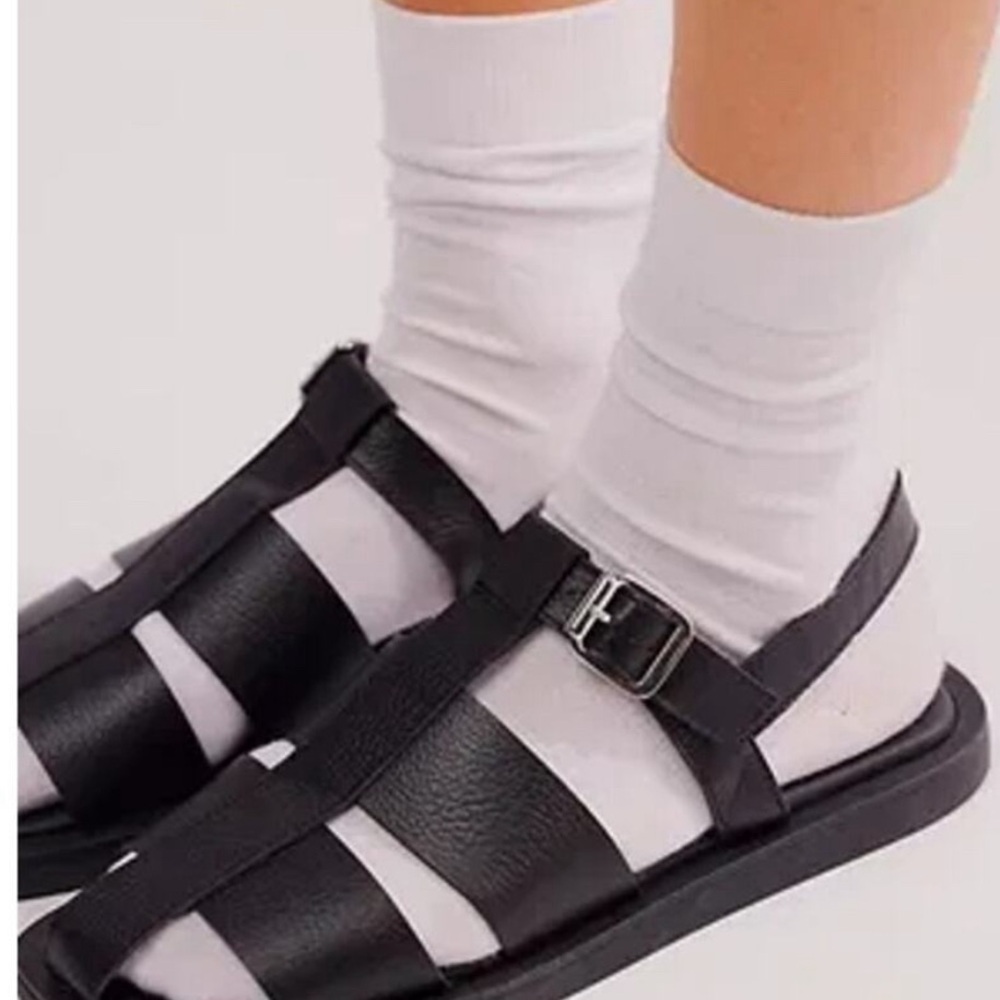 Free People Flora Fisherman Square Toe Leather Sandal❤️ New! - Picture 5 of 7